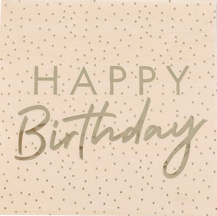 Ginger Ray - Servetten - Mix it Up - Happy Birthday (16 stuks)