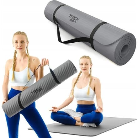 Trex Sport TX-019NGM - Oefenmat - NBR - 190×80 cm - 10 mm - Grijs