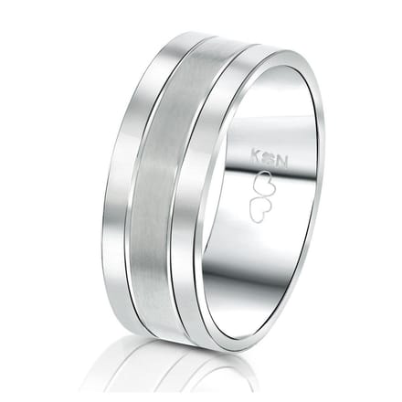 Lucardi Heren Vriendschapsring Aruba - Ring - Vaderdag Cadeautje - Staal - Zilverkleurig