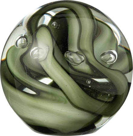 J-Line presse-papier Tornado Rond - glas - transparant/bruin - large