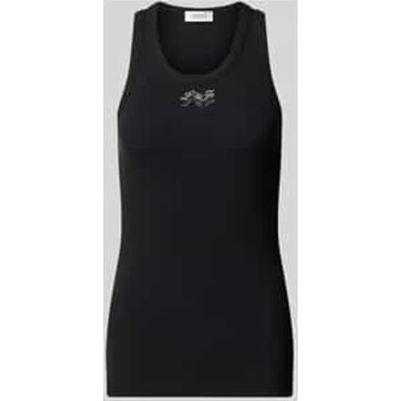 Slim fit top van katoenmix model 'Costina'