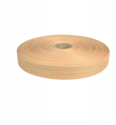 Ariadna Visgraatlint Beige 30mm 50m Katoen Polyester - Kwaliteit