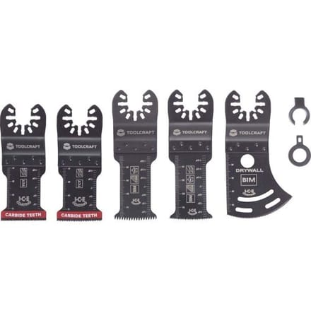 TOOLCRAFT TO-10285188 Multitool toebehorenset Bimetaal, Carbide 5 stuk(s)