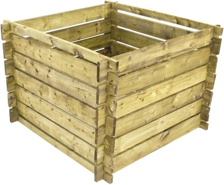 Houten compostbak voor tuin - Groen geïmpregneerd