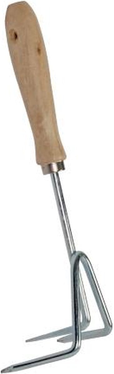 Talen Tools - Handkrabbertje - Drietand - Verzinkt staal - Houten handvat