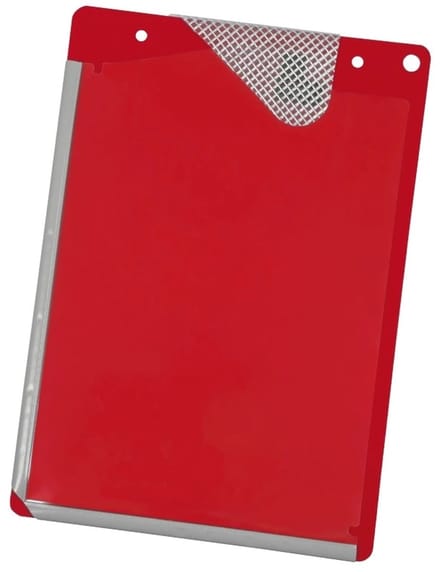 Werkordermap BOLD met extra sterke PVC folie en vouwlas ROOD