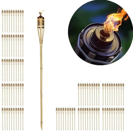 Bamboe tuinfakkels XXL set 100 stuks 120cm