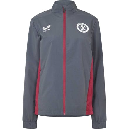 Castore Aston Villa FC-trainingsjas voor dames (Ebbenhout/Rhododendron)