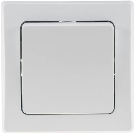 Witte Inbouw Drukknop (1-voudig) 250V/10A - Universele Wandknop