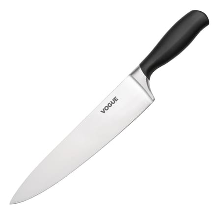 Vogue Soft Grip koksmes Zwart 25,5 cm