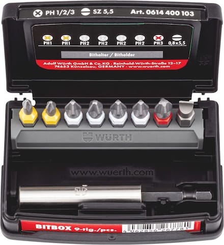 Wurth - Bitbox, maat 1 9-delig - Bitbox, maat 1 9-delig -