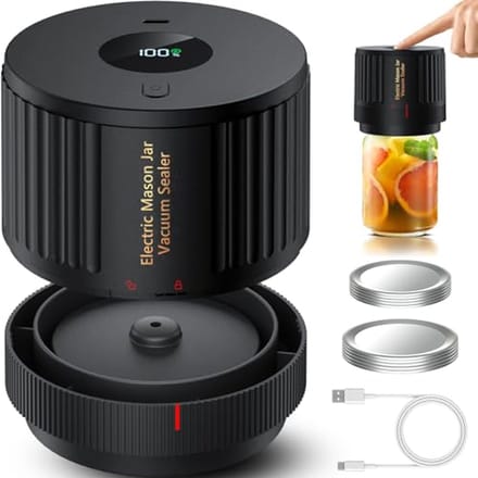 Elektrische Vacuum Sealer Kit voor Mason Jars - Brede en Gewone Monden