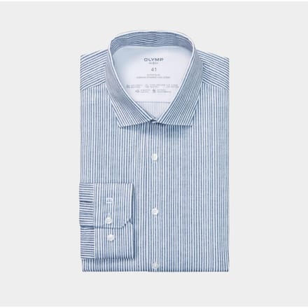 Olymp Business hemd lange mouw Blauw 253084-Hemden 253084/18