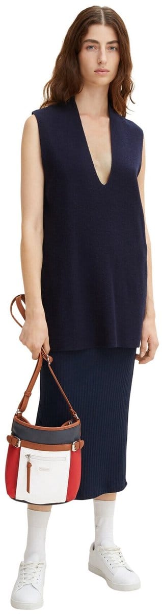 Tom Tailor - TTJUNA schoudertas met riemelement - Maat ONESIZE - mixed maritim