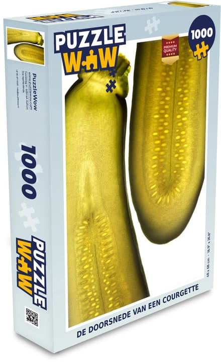 Puzzel De doorsnede van een courgette - Legpuzzel - Puzzel 1000 stukjes volwassenen