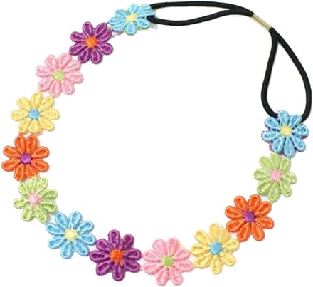 Multikleurige Daisy Bloemen Haarband Set van 3, Elastische Hoofdband voor Feestjes, Bruiloften en Festivals, Modieuze Haaraccessoires
