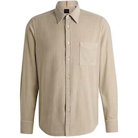 Corduroy Shirt Long Sleeve - Beige