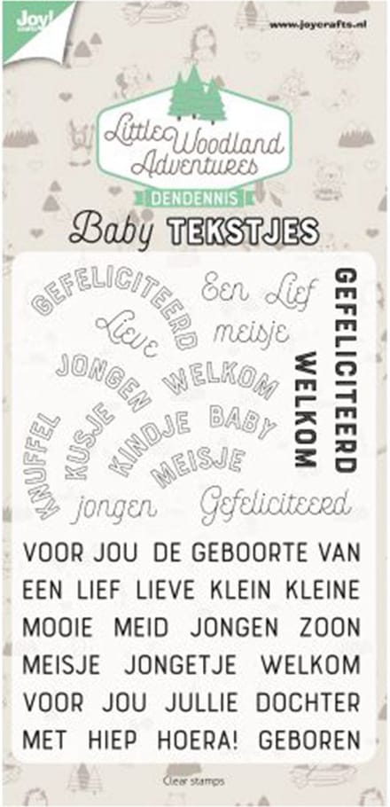 Joy!Crafts • clear stempel LWA babytekstjes