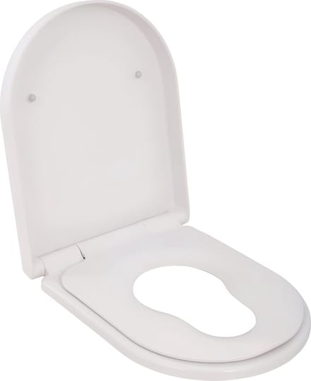 D-vormige Toiletbril met Geïntegreerd Kinderzitje en Softclose