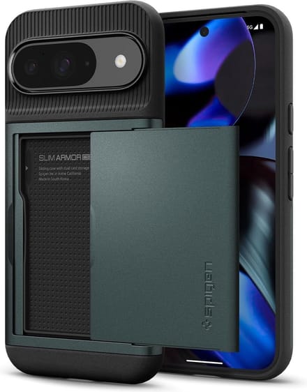 Spigen Geschikt voor Google Pixel 9 / 9 Pro - Back Cover Hoesje - Slim Armor CS - Groen