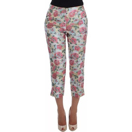 Bloemenbrokaat Broek Korte Stijl