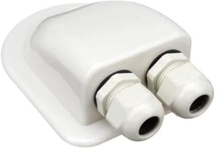 Dakdoorvoer dubbel draad zonnepaneel rond (Wit & Zwart) - wit
