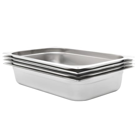 vidaXL - Gastronormbakken - 4 - st - GN - 1/1 - 100 - mm - roestvrij - staal