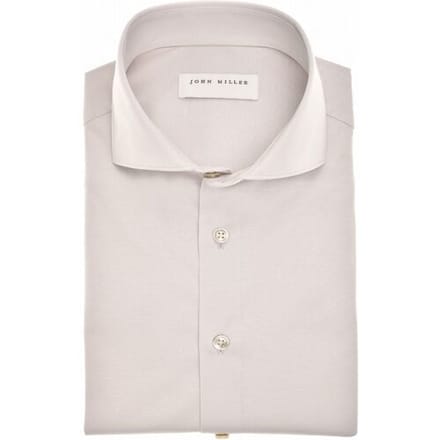 John Miller Overhemd Slim Cotton Jersey Stretch Licht Grijs / male