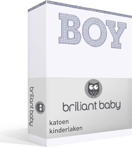 Boy laken - Grijs - Wiegje (75x100 cm)