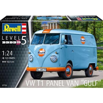 Revell Modelbouwpakket Auto - 07726 Volkswagen T1 Panel Bus -Gulf- Plastic - 1:24 - Modelbouw