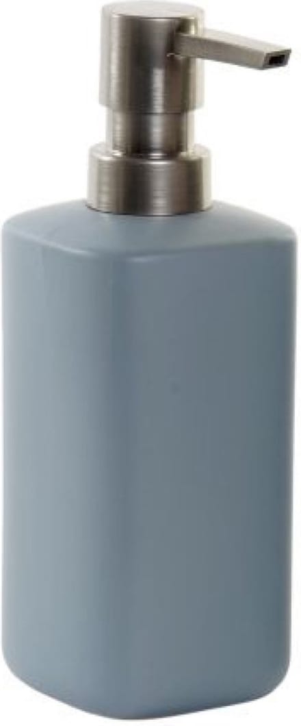 Items Zeeppompje - 19 cm - polystone - lichtgrijs/zilver - 300 ml - navulbaar - toilet/badkamer