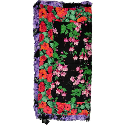 Gucci Bloemenprint Sjaal in Multicolor Zijde