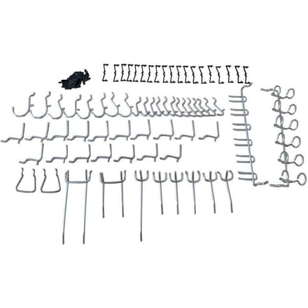 51 Stuks Pegboard Haak Vernikkeld Hanghaak Combinatie Kit voor Hamer Sleutel Tang