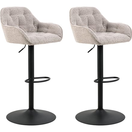 Smuk Bouclé Barkruk Dione Beige - 2 Stuks
