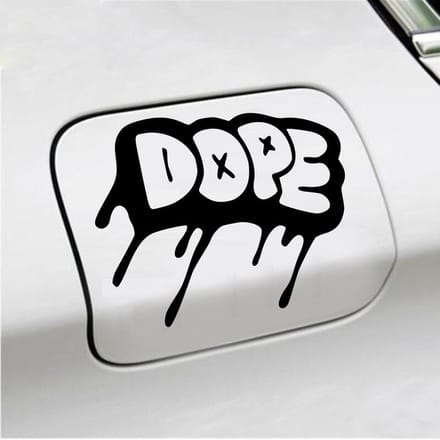 Bumpersticker - Dope - 12,3 X 14,8 - Zwart