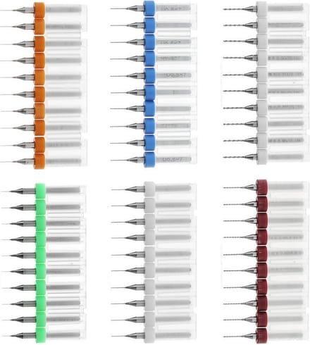 Set van 10 micro boortjes in een doosje (0.80 mm)