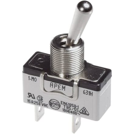 APEM 656H/2 656H/2 Tuimelschakelaar 250 V/AC 15 A 3x aan/aan Continu 1 stuk(s)