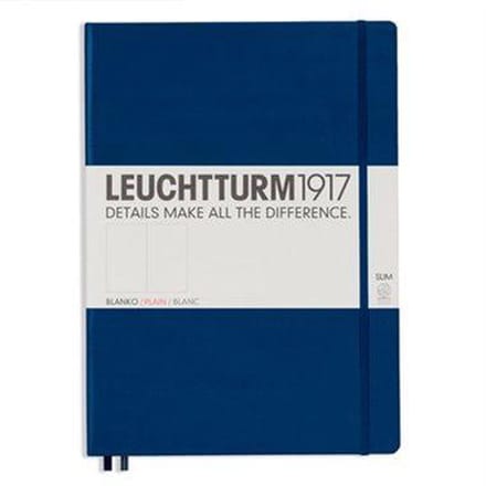 Leuchtturm1917 Notitieboek XL - Master Slim Blanco - Navy Blue