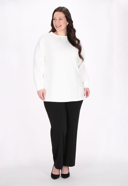 usha Plussize sweatshirt vrouwen wit
