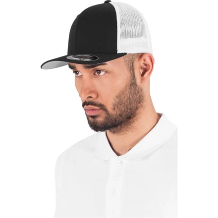 Flexfit Cap Mesh Trucker 2-Tone Zwart/Witite