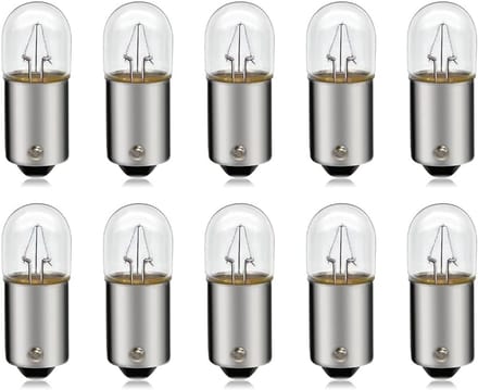 10x BA9S Binnenverlichting Auto Dashboard & Interieur – 24V 4W Warm Wit