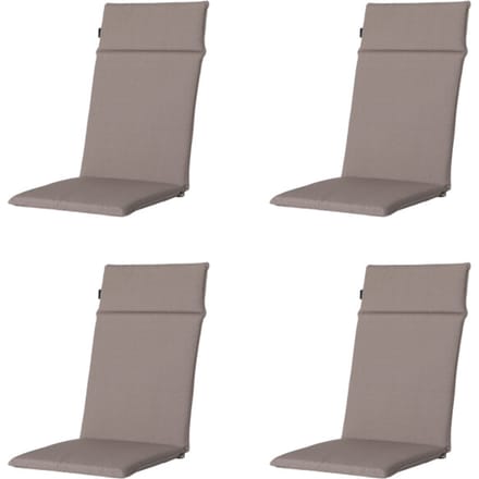 Madison - Tuinstoelkussen Hoge Rug Panama taupe - Ca. 120x50 cm - Set van 4