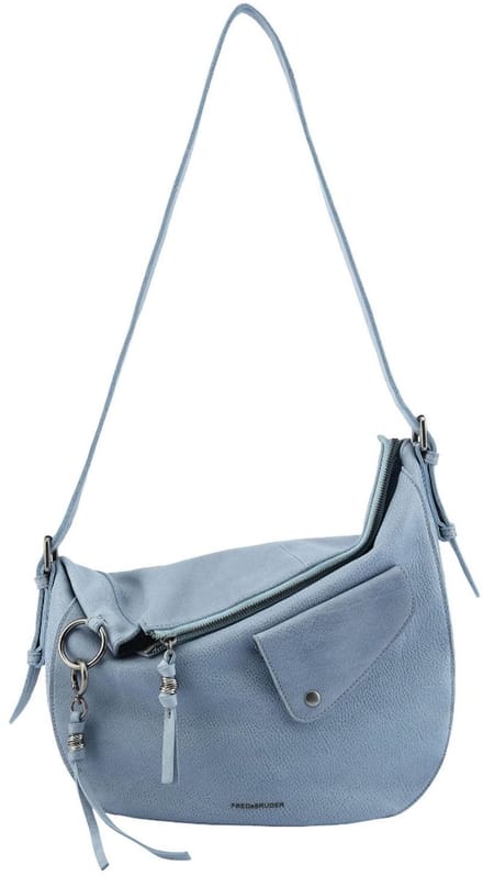 FREDsBRUDER Leren schoudertas My Forever Friend Shoulder Bag Cool Blue Lichtblauw