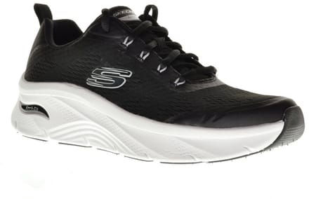 Skechers Zwarte Herensneaker Arch Fit Witte Zool maat 42.5