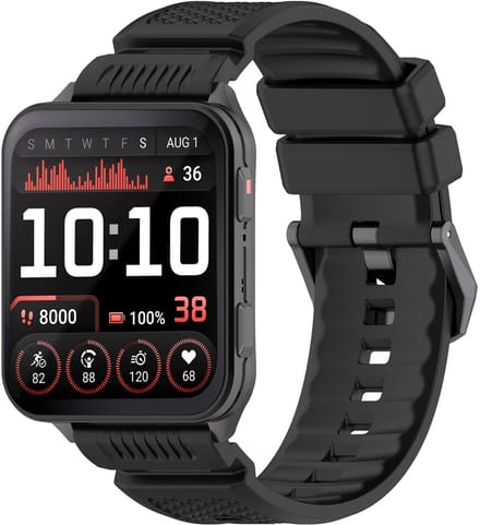 Strap-it Siliconen bandje met gespsluiting - geschikt voor de Garmin Venu X1 (zwart)