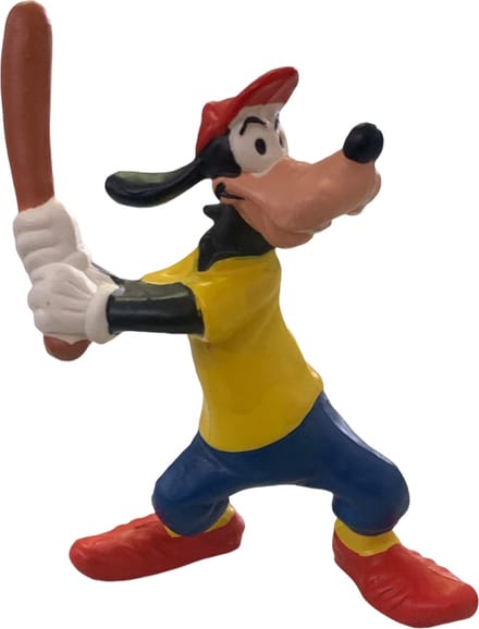 Goofy Vintage speelt honkbal / baseball speelfiguur - 8 cm