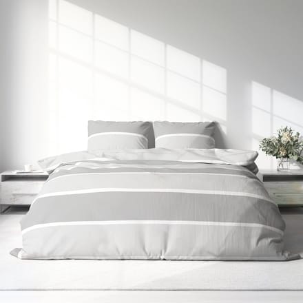 Dekbedovertrek 100% Katoen Premium - 240 x 220cm - StripeLines Grey