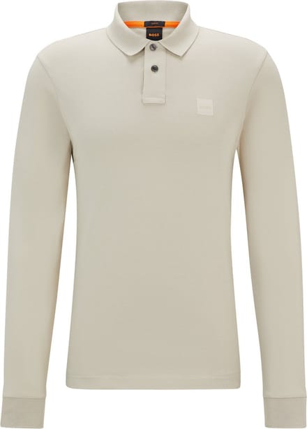 BOSS Orange Passerby Heren Langdurige Stretch-Katoen Polo Shirt met Logo Patch