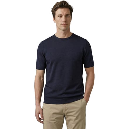 McGregor Extra Fine Merino T-shirt Navy Größe: M | Pullover Outlet | Herren | Blau