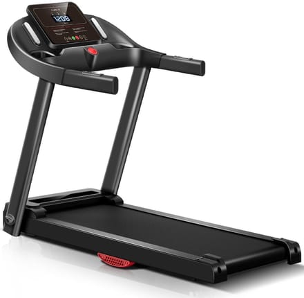 Loopband voor thuis Opvouwbaar met helling 9%, loopband 12KM/H, loopband voor thuis met 3.0 PK motor en 12 vooraf ingestelde programma's, Max belasting 136KG
